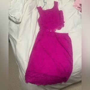 Lilly Pulitzer Fuchsia Lace skirt and top set